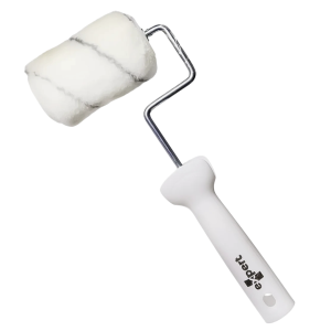 Kit Rolo Pintura 10cm Suporte Híbrido Maior Rendimento Rolo 9.5mm Pintura Parede Acabamento Liso