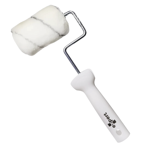 Kit Rolo Pintura 10cm Suporte Híbrido Maior Rendimento Rolo 9.5mm Pintura Parede Acabamento Liso