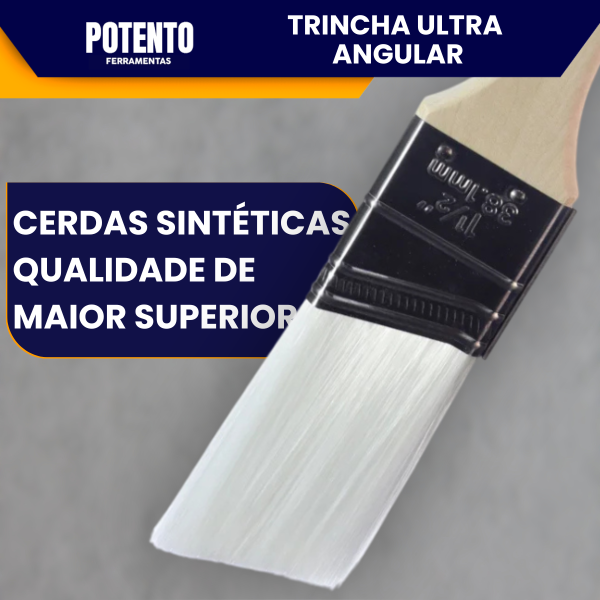 Trincha Angular 1.5 Polegadas Ultra Expert Profissional Para Pintura Precisa Corte Fino Acabamento - Imagem 3