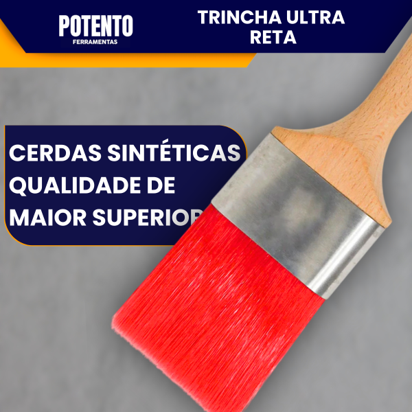 Trincha Reta 3 Polegadas Ultra Expert Profissional Para Pintura Precisa Corte Fino Acabamento Leve - Imagem 6