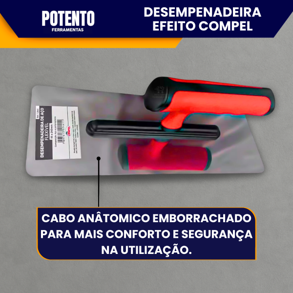 Desempenadeira Aço Inox 24cm Para Efeitos Decorativos Cimento Queimado Marmorato Mármore Marmorizado - Imagem 6