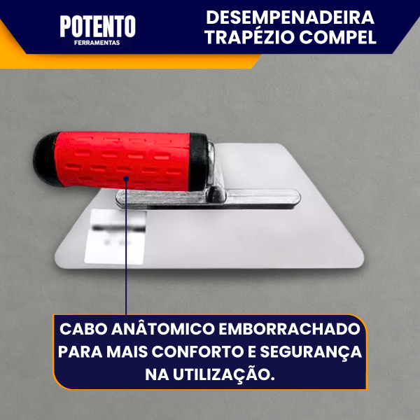 Desempenadeira Trapézio Compel Efeito Decorativo Mármore Marmorato Marmorizado Cimento Queimado - Imagem 3