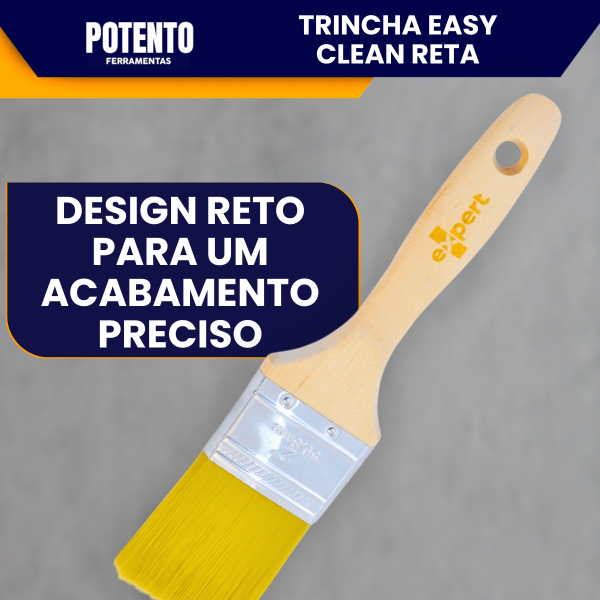 Trincha 2" Reta Easy Clean Expert Pincel Pintura Precisa Acabamento Profissional Sem Respingos - Imagem 6