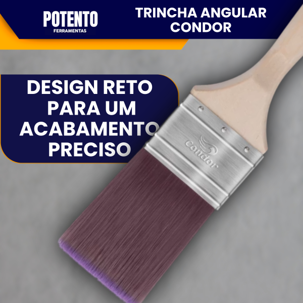 Trincha Reta 2" Condor 705 Cerdas Sintéticas Precisas Condor - Imagem 5