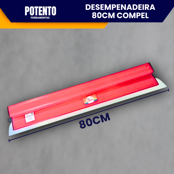 Desempenadeira Berox Compel 80cm, Aço Inox com Lâmina Flexível Lisa Para Massa Corrida - Imagem 6