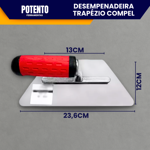 Desempenadeira Trapézio Compel Efeito Decorativo Mármore Marmorato Marmorizado Cimento Queimado - Imagem 6