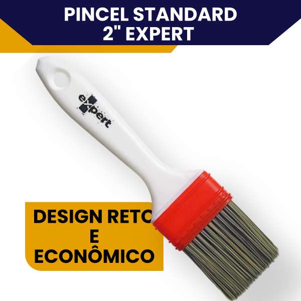 Trincha 2 Polegada Reta Standard Expert Para Pintura Acabamento Preciso Cerdas Sintéticas - Imagem 6