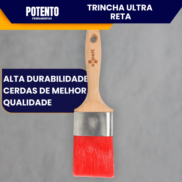 Trincha Reta 3 Polegadas Ultra Expert Profissional Para Pintura Precisa Corte Fino Acabamento Leve - Imagem 4