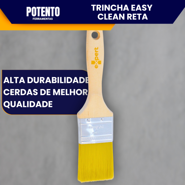 Trincha 2" Reta Easy Clean Expert Pincel Pintura Precisa Acabamento Profissional Sem Respingos - Imagem 5