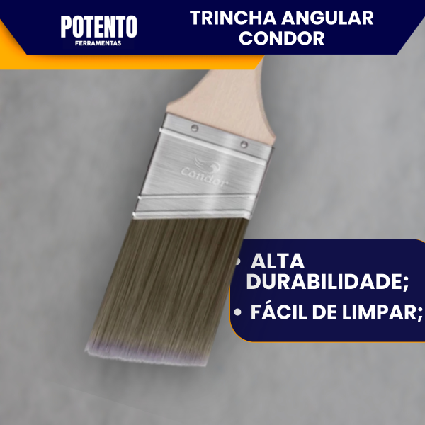 Trincha Angular 2" Condor 704 Profissional Acabamento Fino Condor - Imagem 3