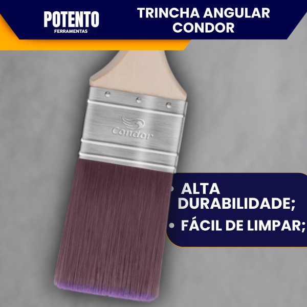 Trincha Reta 2" Condor 705 Cerdas Sintéticas Precisas Condor - Imagem 4