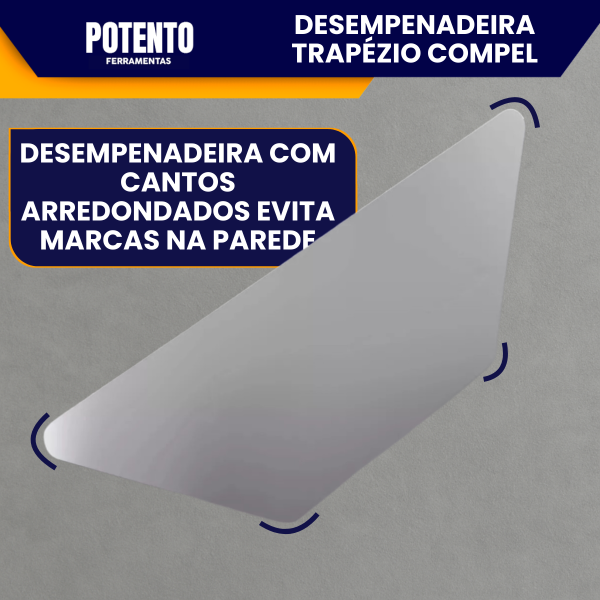 Desempenadeira Trapézio Compel Efeito Decorativo Mármore Marmorato Marmorizado Cimento Queimado - Imagem 5
