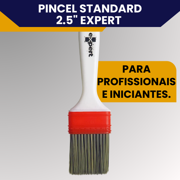 Trincha 2 Polegada Reta Standard Expert Para Pintura Acabamento Preciso Cerdas Sintéticas - Imagem 5