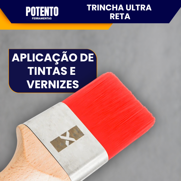 Trincha Reta 3 Polegadas Ultra Expert Profissional Para Pintura Precisa Corte Fino Acabamento Leve - Imagem 3