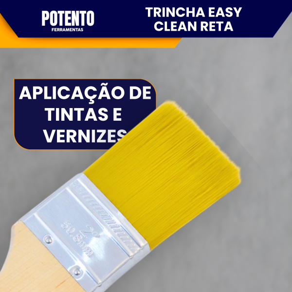 Trincha 2" Reta Easy Clean Expert Pincel Pintura Precisa Acabamento Profissional Sem Respingos - Imagem 4