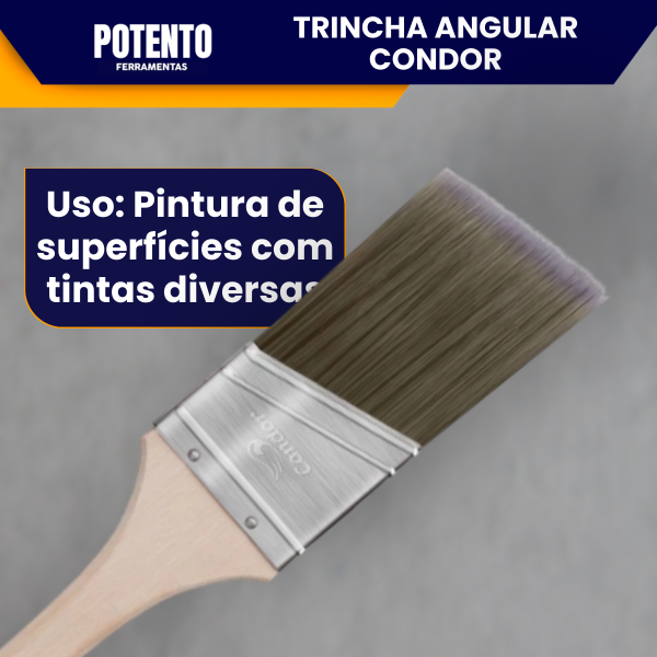 Trincha Angular 2" Condor 704 Profissional Acabamento Fino Condor - Imagem 2
