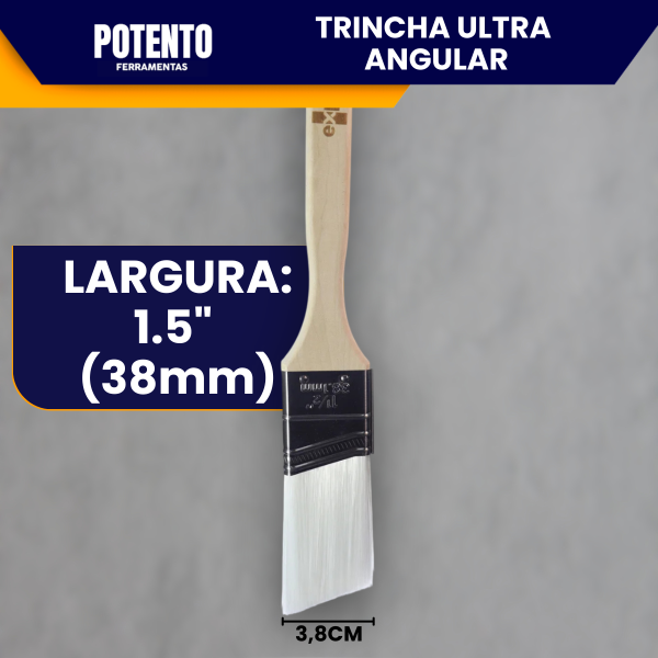 Trincha Angular 1.5 Polegadas Ultra Expert Profissional Para Pintura Precisa Corte Fino Acabamento - Imagem 4
