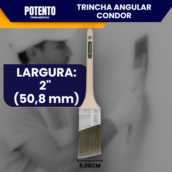 Trincha Angular 2" Condor 704 Profissional Acabamento Fino Condor - Imagem 6