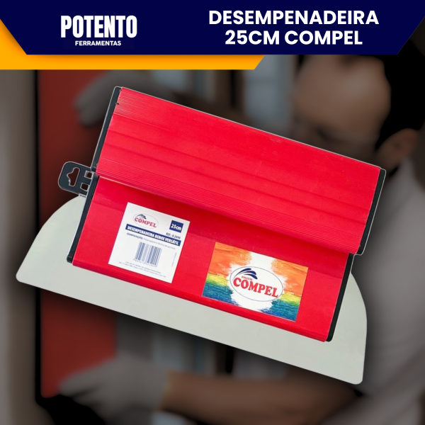 Desempenadeira Berox Compel 25cm Aço Inox com Lâmina Flexível Lisa Para Massa Corrida - Imagem 2