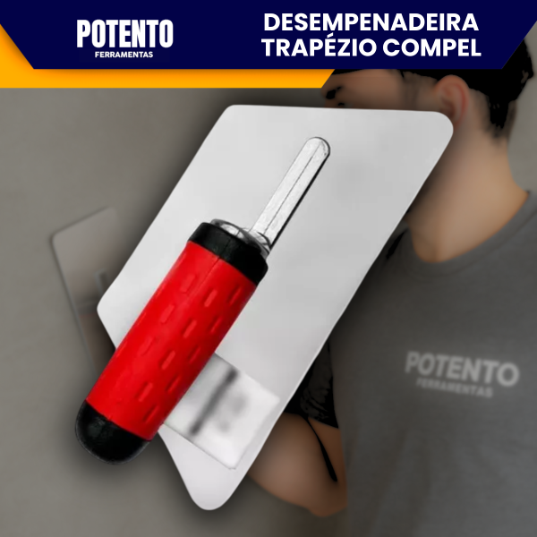 Desempenadeira Trapézio Compel Efeito Decorativo Mármore Marmorato Marmorizado Cimento Queimado - Imagem 2