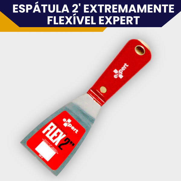 Espátula De Aço Inox Flexível 2 Polegadas Expert Cabo Ergonômico, Aplicação Massa Corrida - Imagem 6