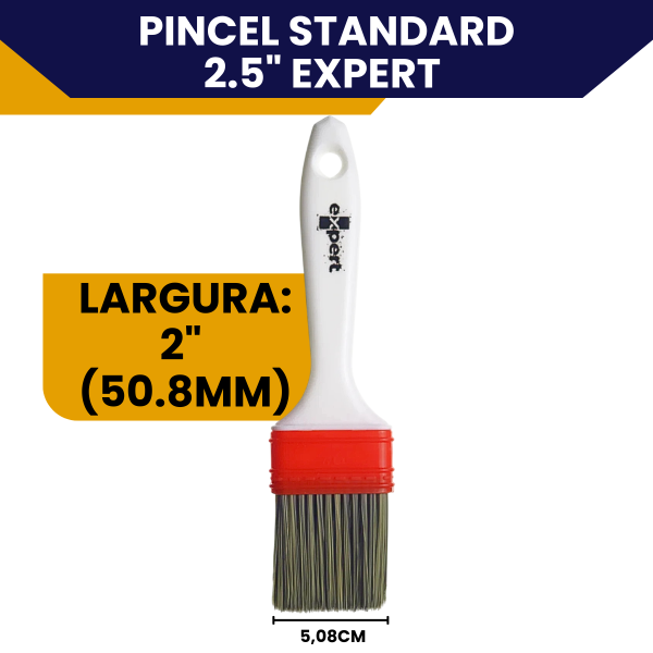 Trincha 2 Polegada Reta Standard Expert Para Pintura Acabamento Preciso Cerdas Sintéticas - Imagem 3