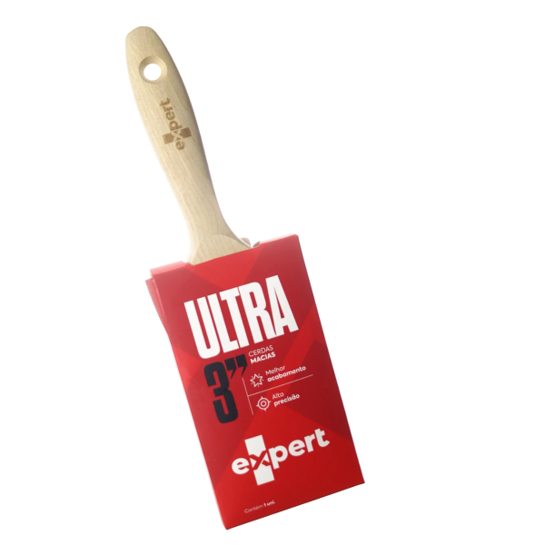 Trincha Reta 3 Polegadas Ultra Expert Profissional Para Pintura Precisa Corte Fino Acabamento Leve - Imagem 2