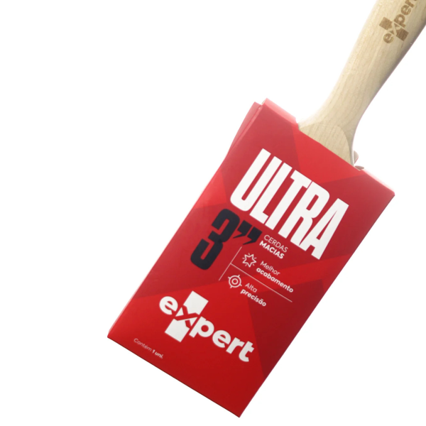 Trincha Reta 3 Polegadas Ultra Expert Profissional Para Pintura Precisa Corte Fino Acabamento Leve - Imagem 8