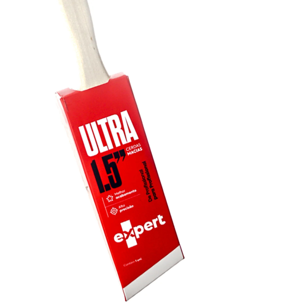 Trincha Angular 1.5 Polegadas Ultra Expert Profissional Para Pintura Precisa Corte Fino Acabamento - Imagem 2