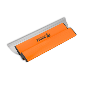 Desempenadeira Berox Tigre 40cm, Aço Inox Com Lâmina Flexível, Lisa, Para Massa Corrida, Efeitos Decorativos