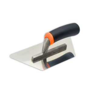 Desempenadeira Chanfrado Tigre Trapézio De Aço Inox 23CM Para Massa Corrida Cimento Queimado Efeitos