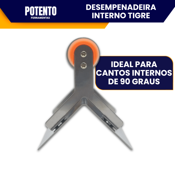 Desempenadeira De Aço Inox Tigre Para Canto Interno Quina Acabamento Perfeito - Imagem 5