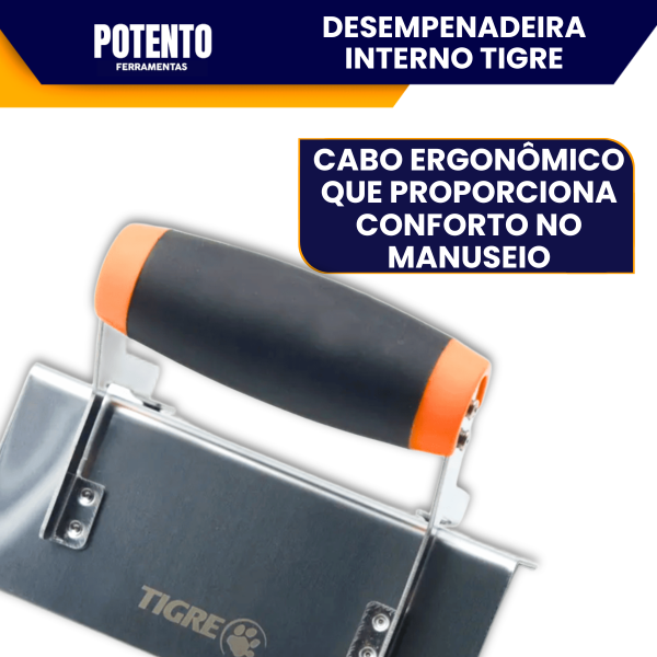 Desempenadeira De Aço Inox Tigre Para Canto Interno Quina Acabamento Perfeito - Imagem 3