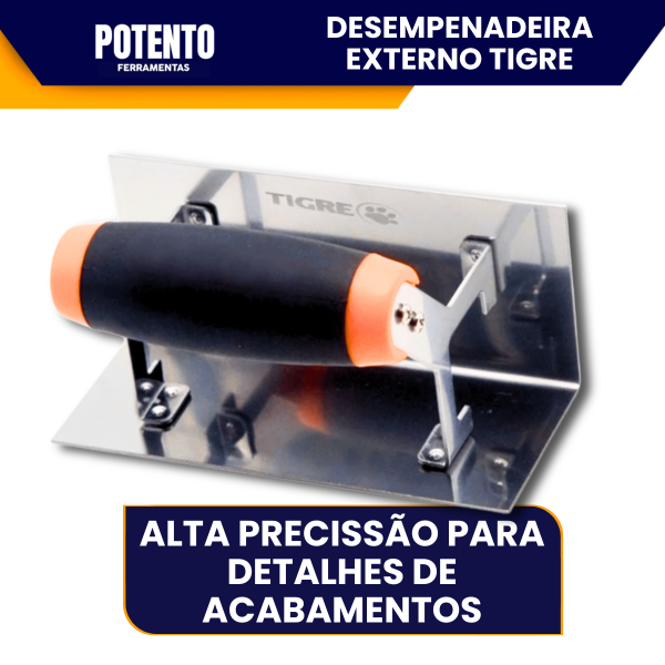 Desempenadeira De Aço Inox Tigre Para Quina Externo Quina Acabamento Perfeito - Imagem 3
