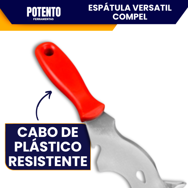 Espátula Multiuso Versátil De Aço Inox Profissional 8cm Lisa Para Pintores - Imagem 4