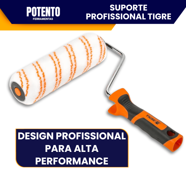 Suporte Gaiola 5A Tigre Pro Para Pintura Com Cabo Ergonômico Reforçado Ideal Para Rolo De 23CM - Imagem 2