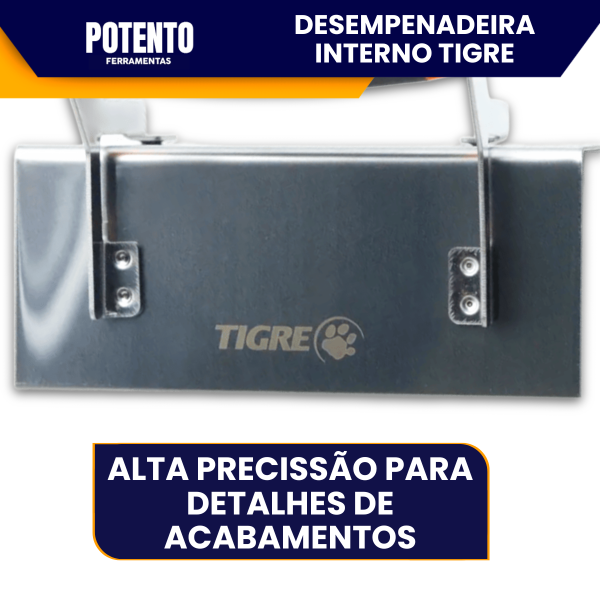 Desempenadeira De Aço Inox Tigre Para Canto Interno Quina Acabamento Perfeito - Imagem 2