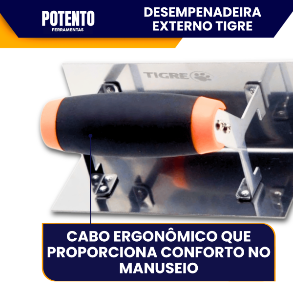 Desempenadeira De Aço Inox Tigre Para Quina Externo Quina Acabamento Perfeito - Imagem 2